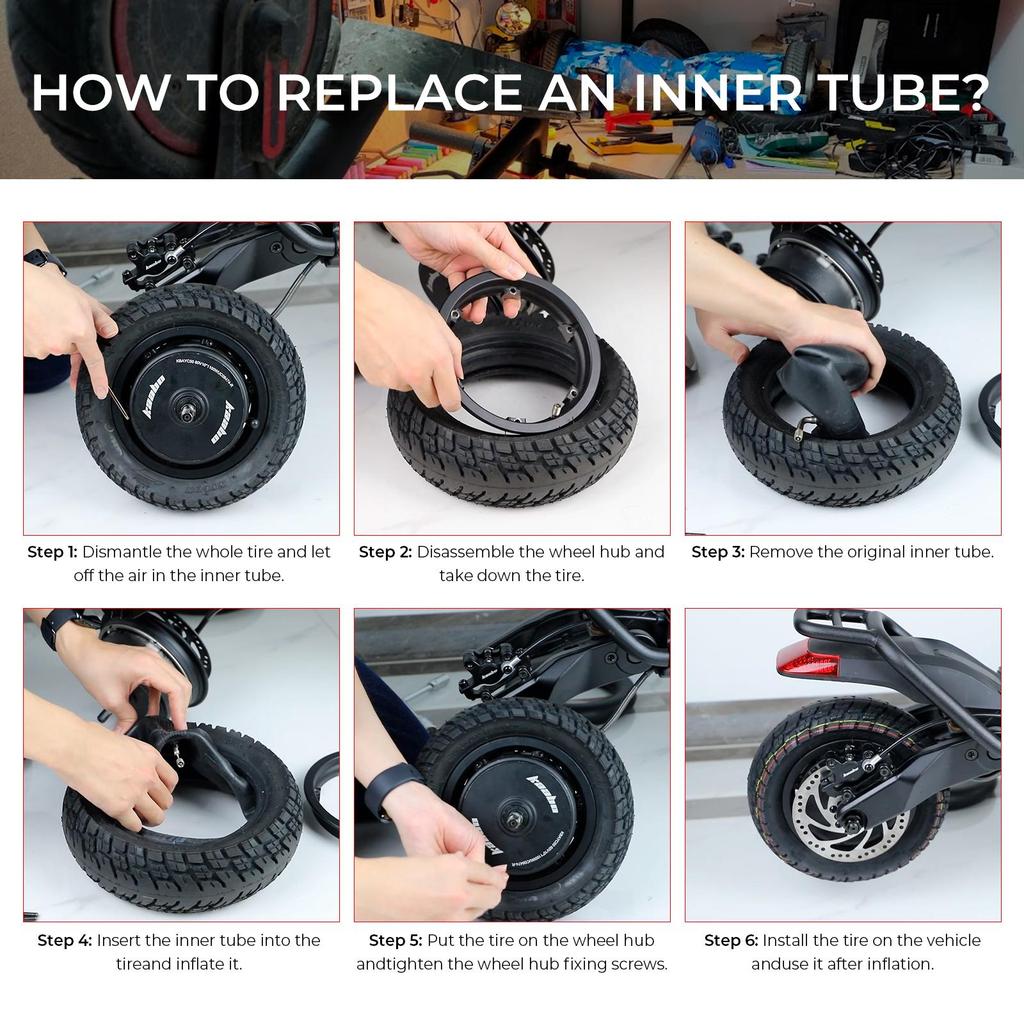 Enhanced 90/65-6.5 with 90 Degree Bend Replacement Tube for Dualtron Thunder Speedual Plus Zero 11X