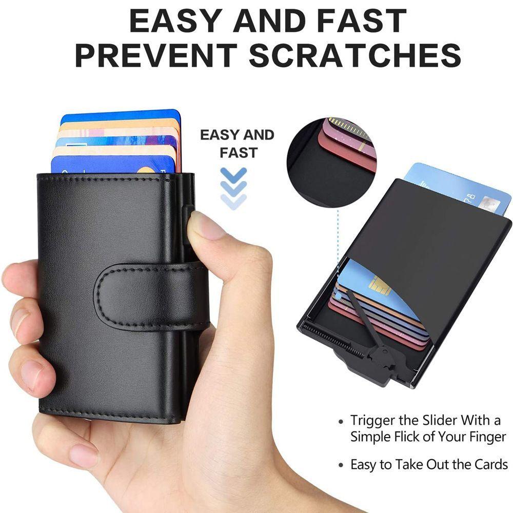 RFID Multifunctional Card Bag Wallet Popular Short Men's Wallet Change Bag Metal Card Box Men's Wallet
