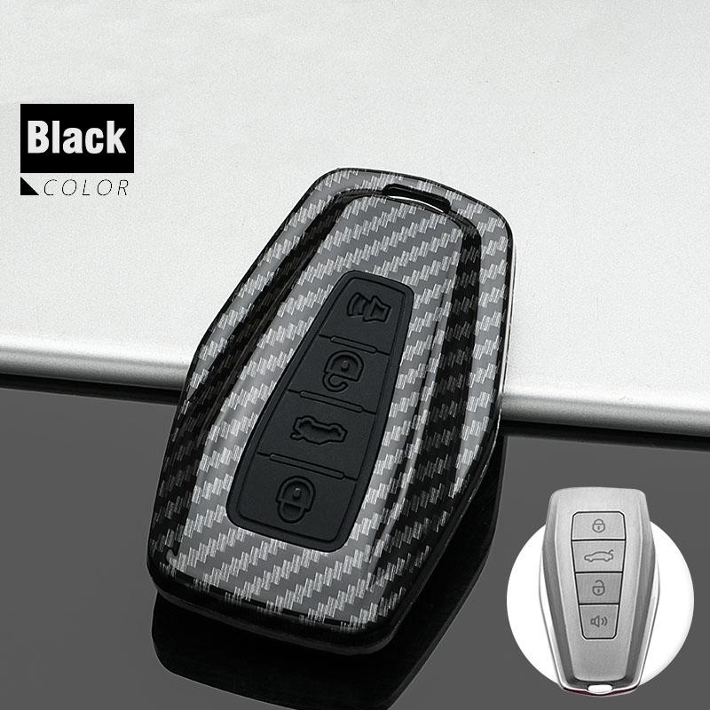Carbon Car Key Cover Case for Geely Coolray X6 geometry c Emgrand Global kulrey Hawk GX7 okavango smart Remote Car Accessories