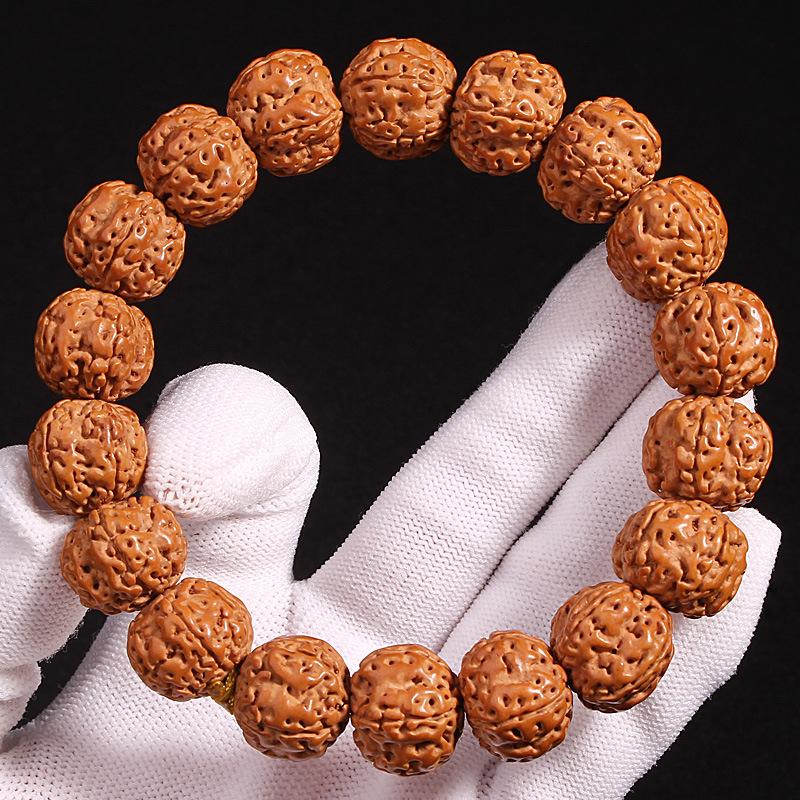 Men's King of Trees Bodhi Seed Bracelet - Original Little King Kong Buddhist Walnut Beads Single Circle.