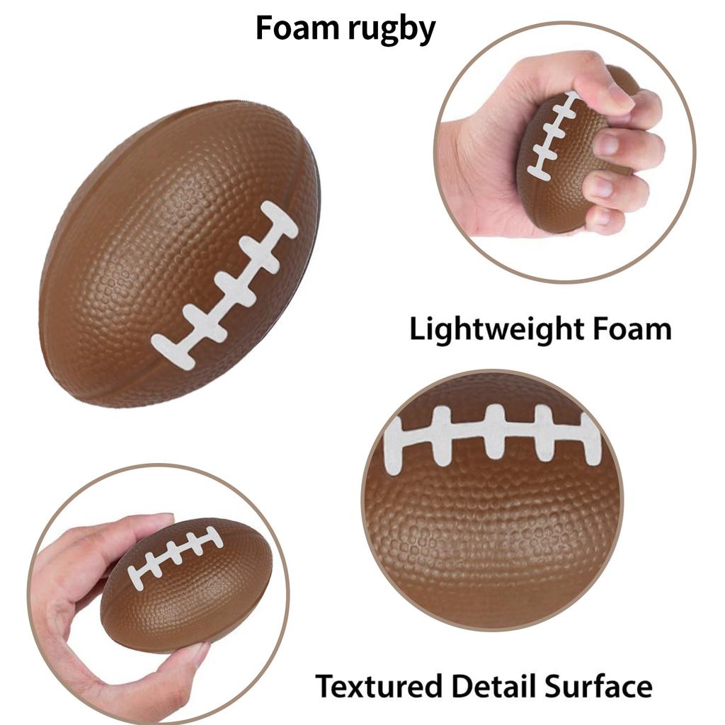 6 PCS 4" Foam Mini Football Stress Balls, Mini Sport Balls, Superbowl Decoration Party Favor, Football Themed Party Supplies