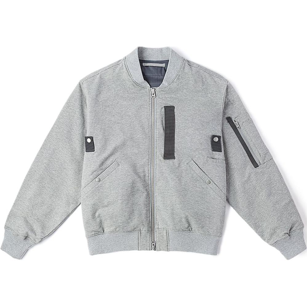 

Vans Solid Color Baseball Collar Long Sleeve Zipper Jacket Men jackets Gray VN000KETGRH M
