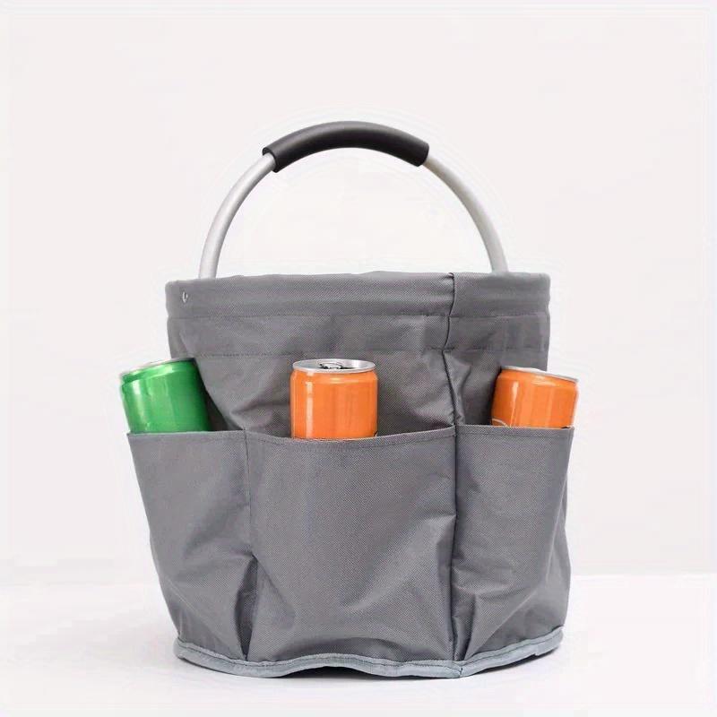 

Portable Storage Basket – Foldable Reusable for Shopping,Garden, Picnic,Beach, Travel & Bath – Home & Outdoor Organizer сірий колір