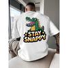 European Size Keep It Stylish with The New Croc Summer Men'S Short-Sleeved T-Shirt Featuring Back Prints, a Trendy And Fashionable Piece