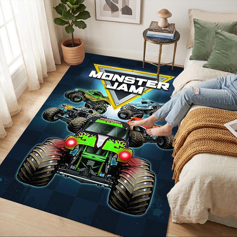 Monster Trucks Living Room Nonslip Area Rug Soft Carpet For Bedroom Game Playroom Sofa Office Home Decor Doormat Christmas Gift C9261781
