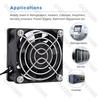 1Pcs 60mm 80mm 90m 120mm AC 110V 220V 240V 3 Inch Dual Ball Plastic Universal Cooling Cooler PC CPU Fans Airflow For Computers