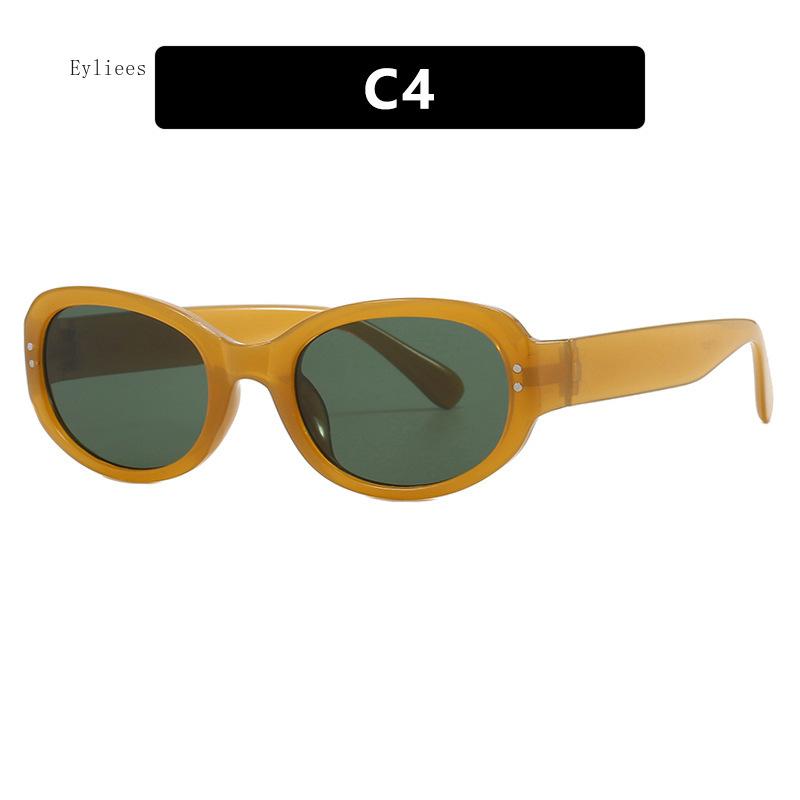 Retro Small Frame Polygon Cat Eyes Women Sunglasses Brand Designer Fashion Cheetah Decoration Ladies Sun Glasses UV400