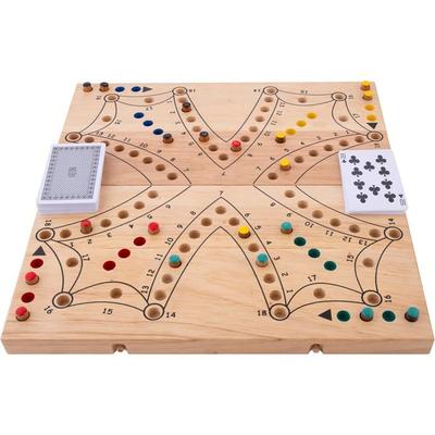 Holz-Brettspiel - ENGELHART - 350263 - Tock XL - Faltbar - 4 Spieler - Ökologisch
