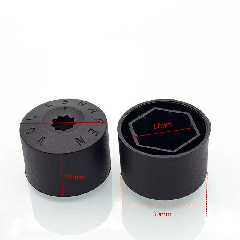 20 Stück Schwarze Auto Radkappen Radmutter Bolzen Abdeckungen Kappe 17mm Auto Reifen Schrauben für VW Golf MK4 Außenschutz Zubehör