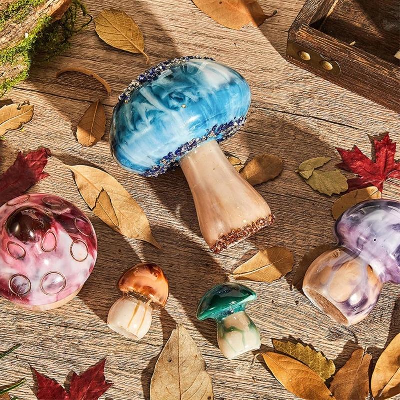 3D Mushroom Silicone Mold Mushroom Resin Mold Mushroom Epoxy Resin Casting Mold for DIY Soap Home Decors Scented Candle