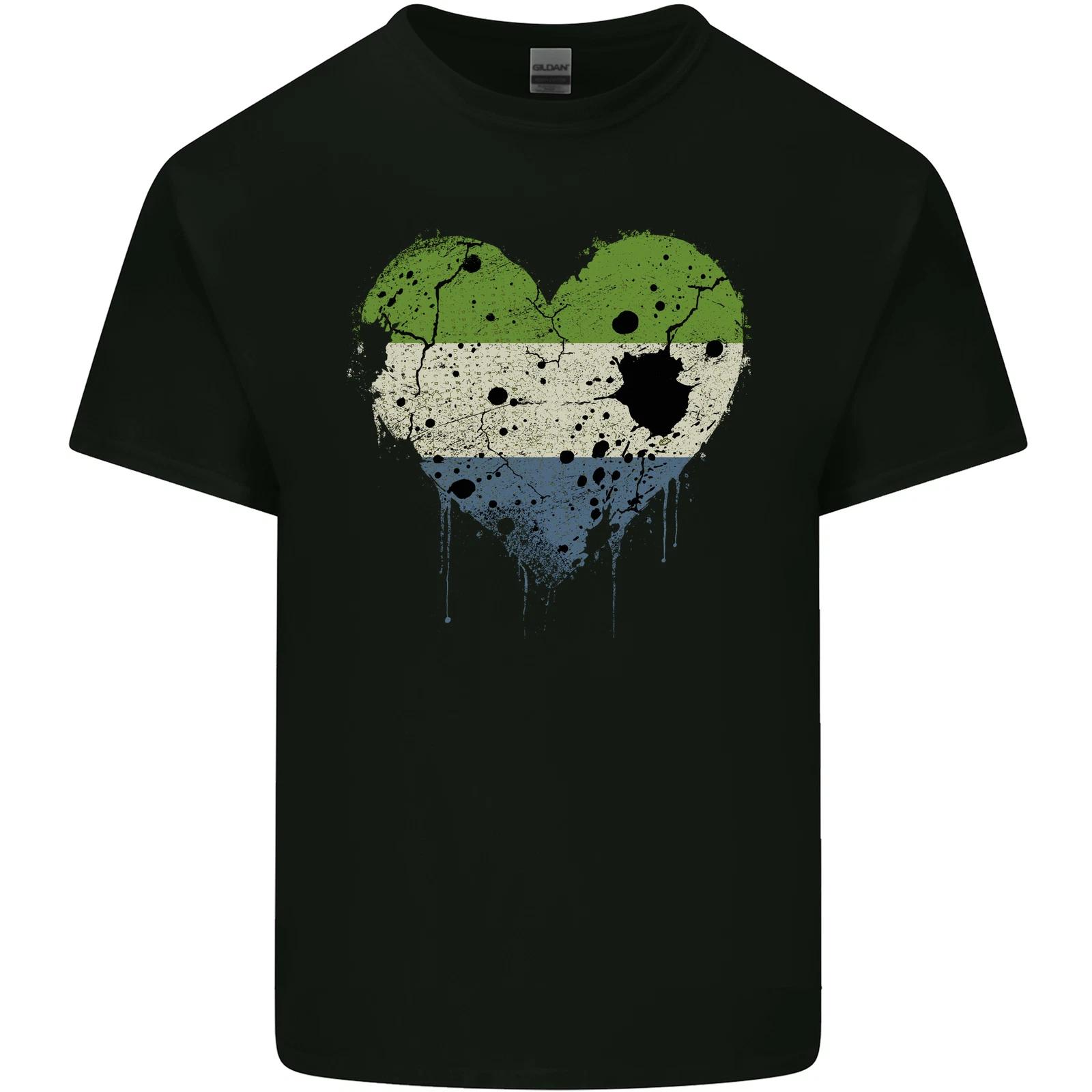 

Love Sierra Leone Flag Leonian Day Football Kids T-Shirt Childrens S
