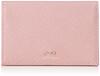 Jill Stuart Gloria Business Card Case, Saffiano Leather with Glitter, Simple, Compact, Slim, Stylish, and Cute for Women, JSLW3AM1, Pink