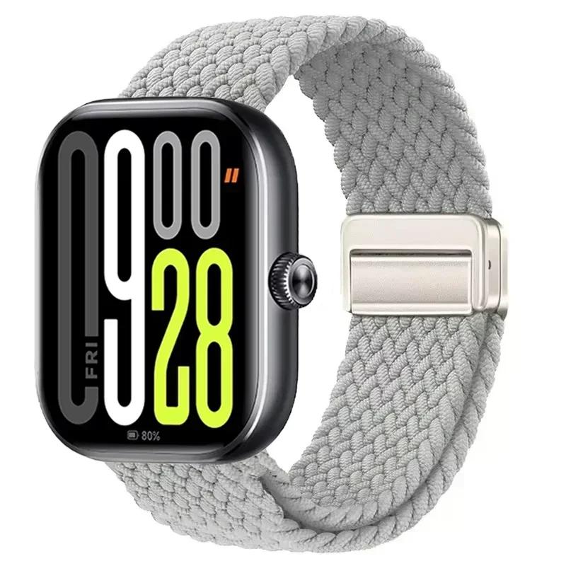 Magnetic Loop for Xiaomi Redmi Watch 4 5 Strap Adjustable Braided Sport Nylon Replacement bracelet for Miband 8 pro/9 pro band