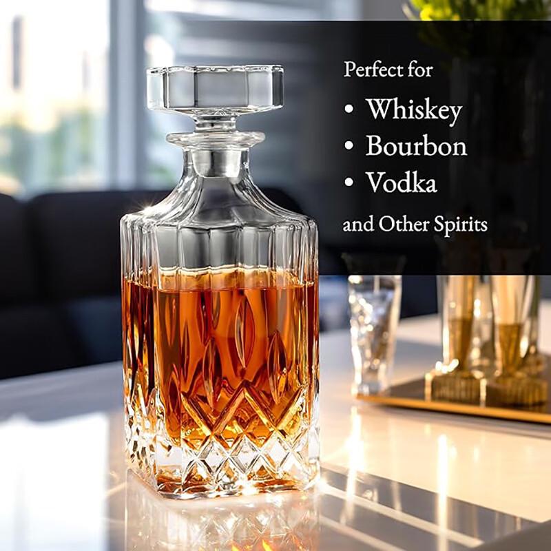 Crystal Glass Whiskey Decanter