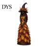 Spooky Halloween Party Decoration Autumn Witch Figurine, Fall Tabletop Statue with Leaf Harvest Home Decor Gown, Seasonal Resin for Mantel Shelf