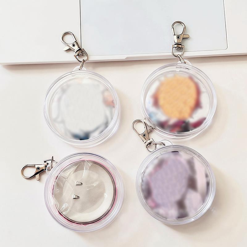 1PC Badge Star Transparent Pixiv Protective Cover Anime Merchandise Plastic Portable Pendant Collection Box Storage