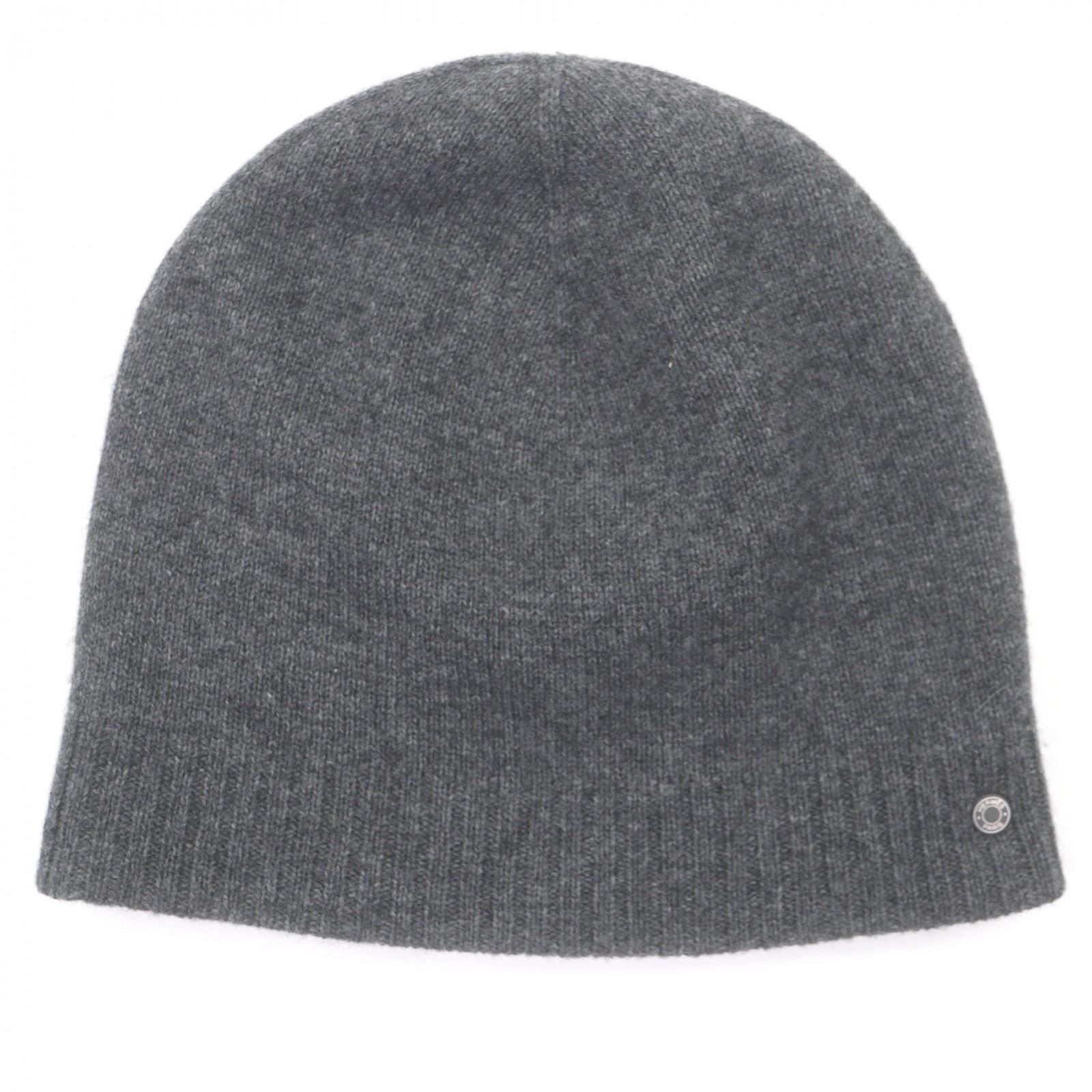 

Pristine HERMES Knit cap Crude Cell Serie Button Knit Hat grease cashmere Used