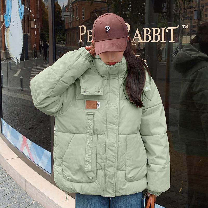Cotton Coat Women's Short New Cotton Jacket Korean Style Loose Cotton Coat Women's Bread Coat Winter Large Size Hooded Jacket