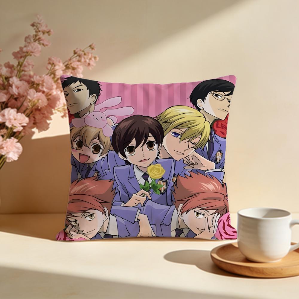 Stylish OOuran High School Host Cluber Cushion Cover Stylish Washable Pillow Cover Ideal for Couch Bedroom Car Decoration