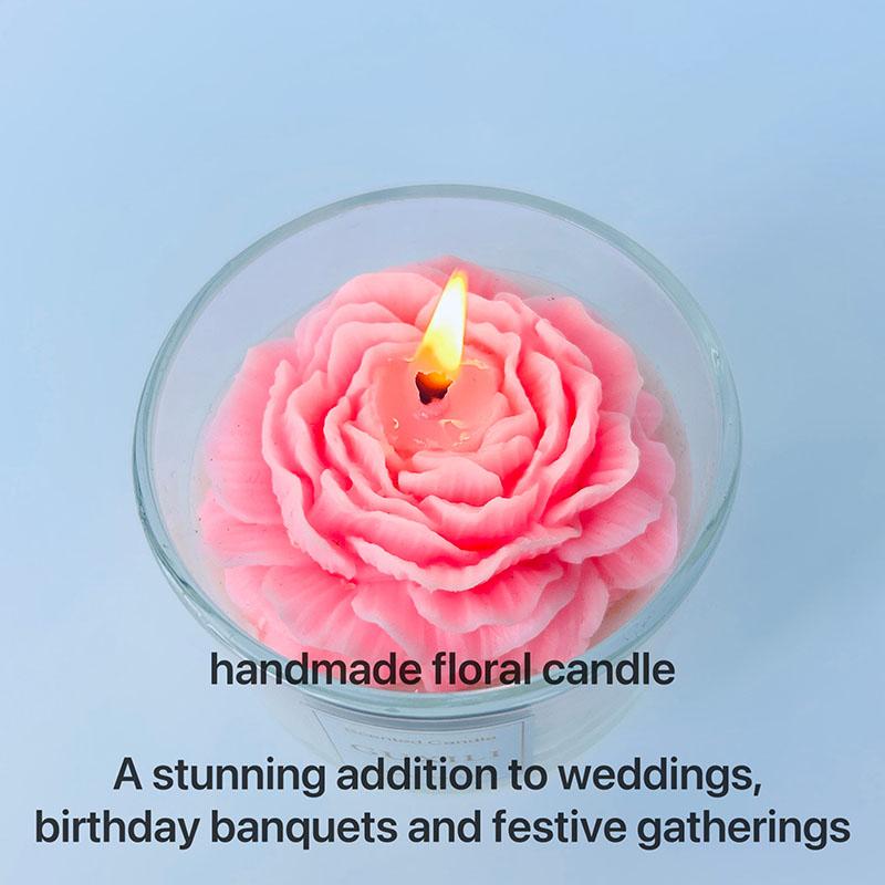 Luxury Handmade Floral-scented Soy Wax Candles Bulk Custom Aromatherapy Scented Candles Suitable for Home and Wedding Fragrances