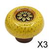 3x Ceramic Door Knob Cabinet Dresser Handles Furniture Knobs Hardware Drawer Bin Pulls