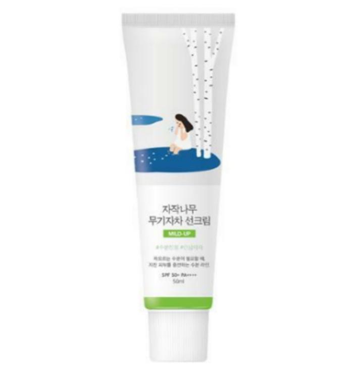 Round Lab Birch Juice Mild-Up Mineral Sunscreen 50ml – SPF50+ PA++++ Physical UV Protection 50ml