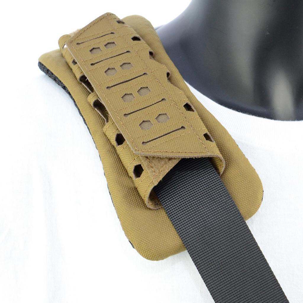 Laser Cutting Vest Shoulder Strap Pads Outdoor Backpack Breathable Mesh Cushion Shoulder Pad For Hunting Vest