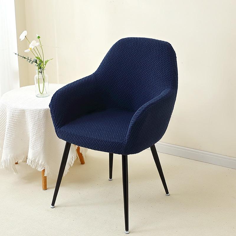 

Твил Новый Изогнутый Чехол для Стула Высокий Подлокотник Эластичный Утолщенный Жаккардовый Чехол для Стула Нестандартной Формы Чехол для Обеденного Стула Отеля Премиум high armrest chair cover темно-синий