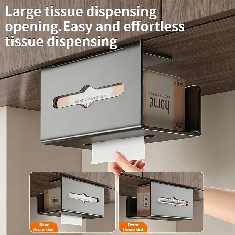 Over Cabinet Door Hanging Tissue Box Kitchen Paper Napkin Dispenser Space Saving No‑Drill Design Household Storage Organizer For