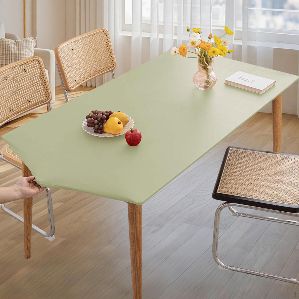 Tischdecke aus PU-Leder mit elastischem Rand, Rechteckform für Bankettveranstaltungen