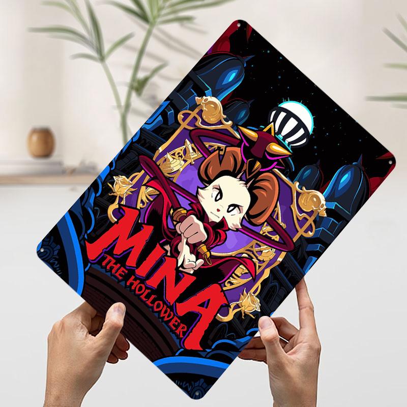 

Mina the Hollower Game Poster Customized Wall Art Vintage Metal Signs Retro Tin Plaque for Man Cave Bedroom Decoration Room Home 7.9x11.8In(20x30cm)