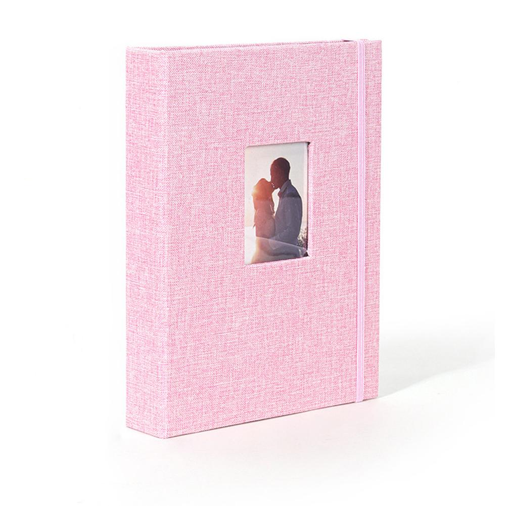 208 Pockets Picture Storage Photocard Holder Cotton Hemp Instant Picture Case Waterproof Strap Design for Photo Business Card