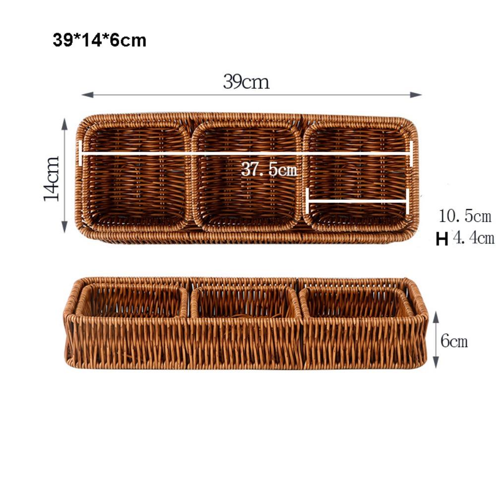 Neuer tragbarer handgewebter Brotaufbewahrungskorb atmungsaktiv 5 Stile Outdoor-Picknickkorb Doppelgriff Hochzeitsschrank