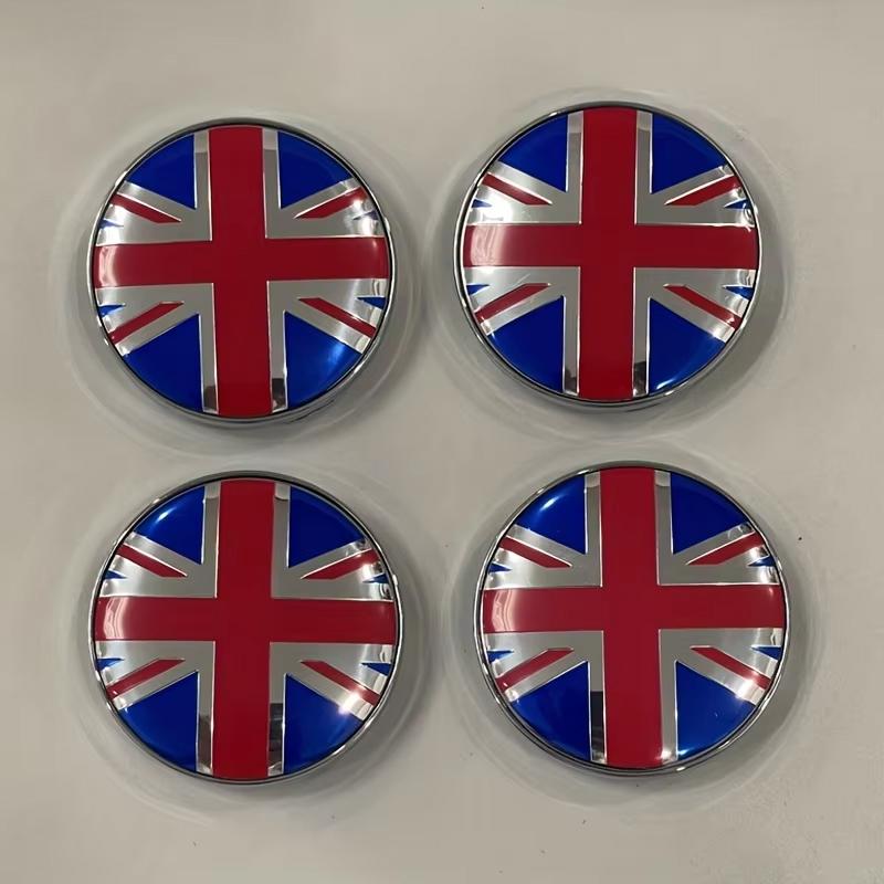 

60mm 4Pcs Car Wheel Center Hub Cap Rim Cover For MINI Auto Accessories червоний/синій