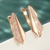 Eingelegter synthetischer Zirkonia vergoldeter Creolen-Ohrring für Damen Exquisite tägliche Party-Schmuck-Accessoires Ohrringe Geschenke