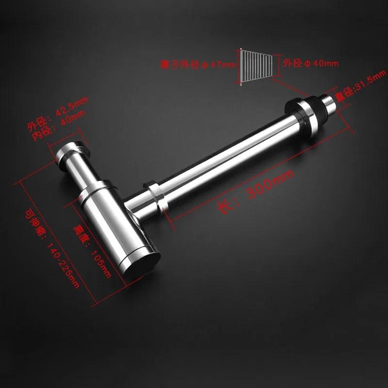 304 Stainless Steel Bathroom Siphon Sink Drain Pipe Basin Drain Siphon Nickel/Chrome Basin Bottle Trap Drain Set Accessories