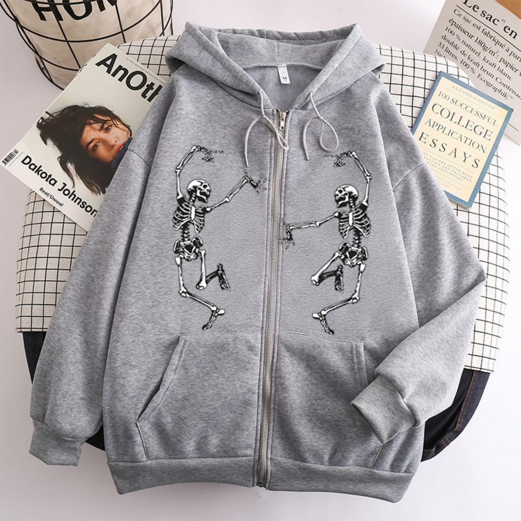 Women's Hooded Zip Up Loose Fit Long Sleeve Printed Butterfly Casual Cardigan Sweatshirt Jacket