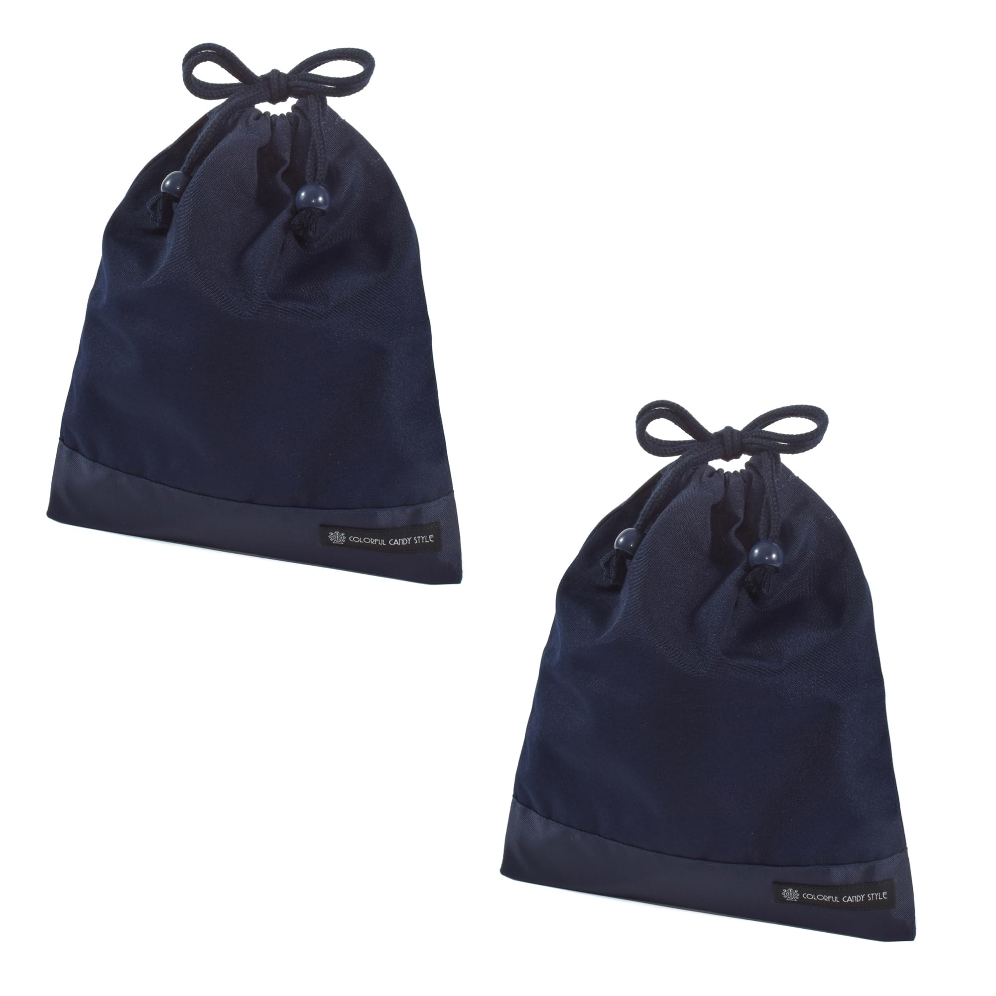 

ЯРКИЙ КОНФЕТНЫЙ СТИЛЬ Сумка на шнурке Средняя Без ластовицы Сумка для ланча Имя Водоотталкивающая Не требующая глажки Темно-синий Набор из 2 штук Для девочек и мальчиков Стильная сумка на шнурке