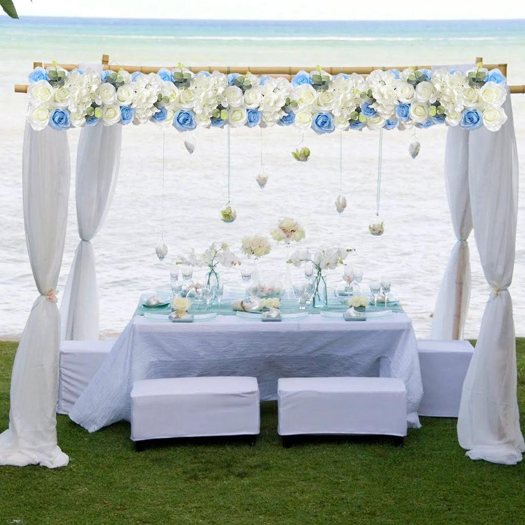 Flower Row Hanging Decoration Artificial Flower DIY Wedding Wall Arrangement Peony Rose Arch Backdrop Background Plants Wall Pad