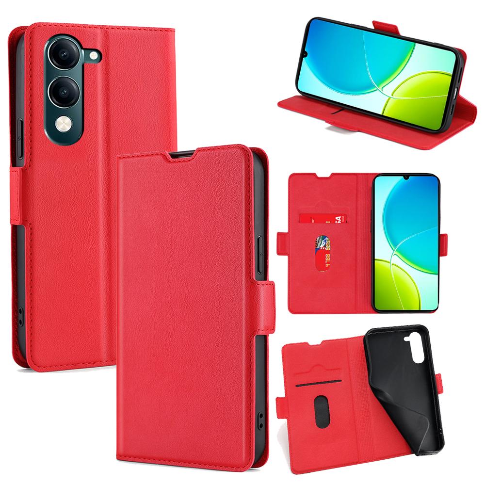 For vivo Y29s 5G/Y04 4G Case Card Holder PU Leather Phone Cover