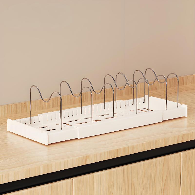 Pot Lid Storage Rack, Suitable For Cabinet Drawers, A Kitchen Organizing Tool Suitable For Storing Cookware.