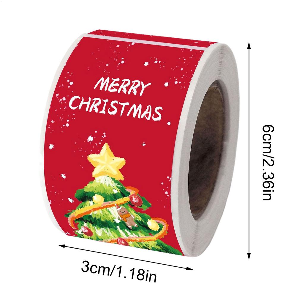 

Рождественские Наклейки Рулон 150 Штук Этикетки Рождественский Декор Праздничная Упаковка Наклейки Рулон Для Семейной Вечеринки Любителей DIY Поделок other красный