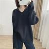 Loose and Lazy Wind Soft Waxy Pit Strip Sweater for Women's Autumn and Winter New Korean Version Solid Color Knitted Pullover Bottoming Shirt for