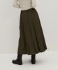 Raverous Pleated Long Skirt Khaki