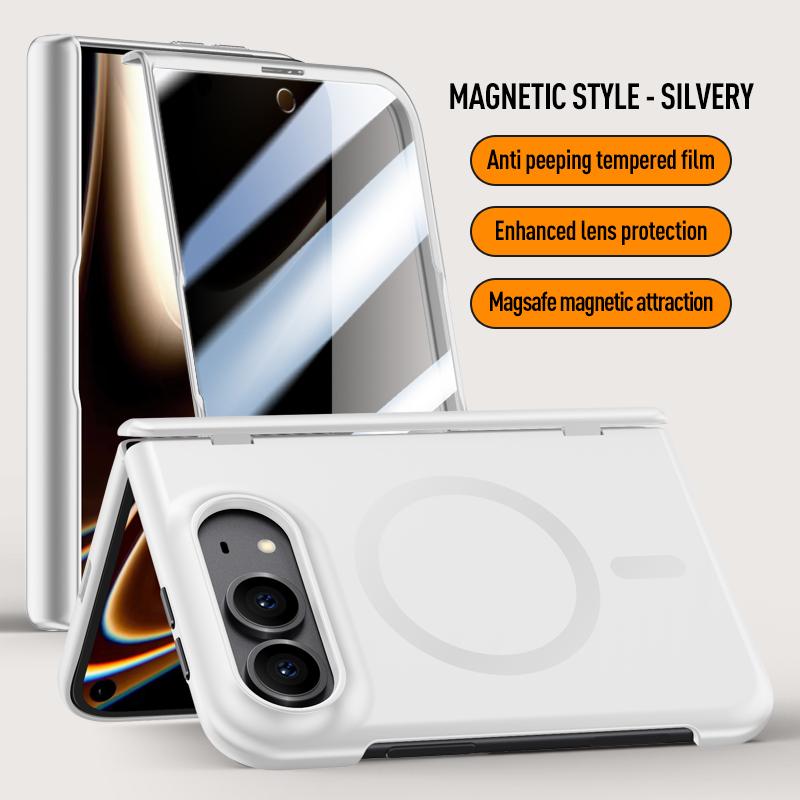 Luxury Skin Sensitive For Magnetic Magsafe Phone Case, For iPhone Ultra Fold Case High-Definition privacy Screen Protector Cover