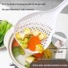 Large Japanese Non-Slip Kitchen Colander and Noodle Scoop - Multi-Functional Mesh Strainer with Long Handle for Dumplings