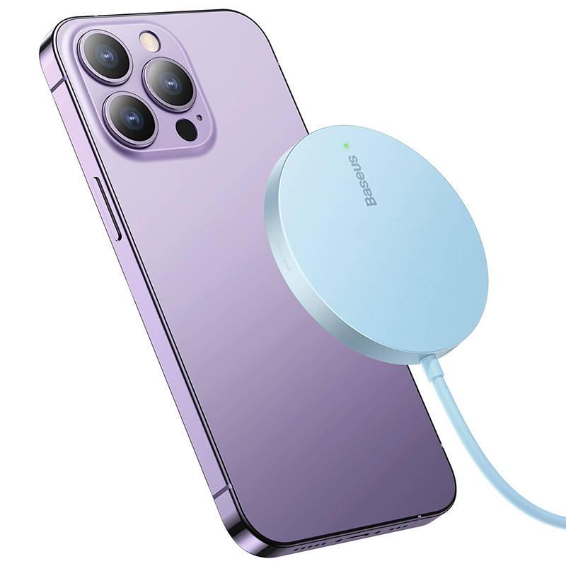 Magnetyczna Ładowarka Indukcyjna Baseus Simple Mini 3 15W (Niebieska)