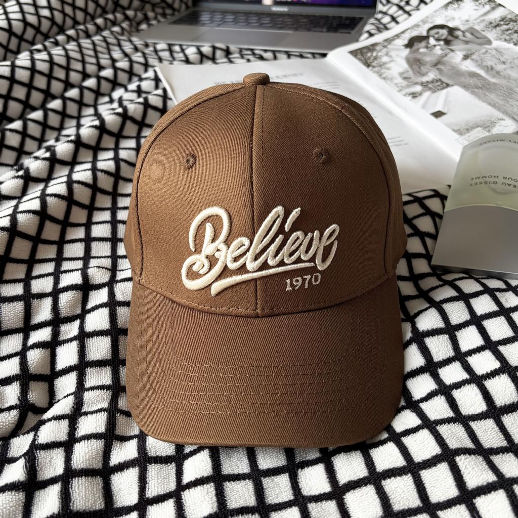 1Pc Embroidered Letter Classic American Baseball Caps For Women,Versatile Adjustable Bill Hip Hop Trucker Caps For Daily Wear