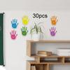 30 Pieces Colorful Hand Cutouts Accents Cards Handprint Helping Hands for Classroom Daycare
