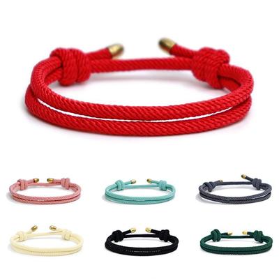 New Lucky Red String Colorful Thread Rope Bracelets for Women Men Adjustable Couples Bracelets Hand Knitted Jewelry Gift